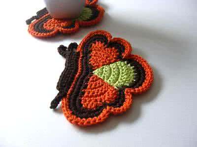 创意杯垫钩针图解 钩针----创意杯垫