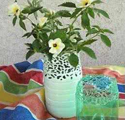 用塑料瓶做的水培花瓶 塑料瓶做的小花瓶