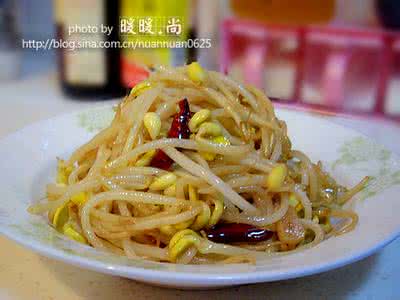 呛炒黄豆芽图片 呛炒黄豆芽