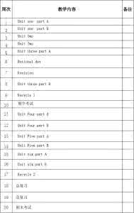 2016 2017教学进度表 2016 2017教学进度表 2016-2017学年第一学期新人教版PEP小学六年级上册英语教学计划(含进度表 )