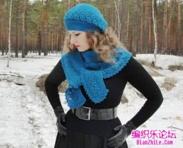 棒针披肩编织款式图解 棒针编织----淑女般美丽的帽子配披肩