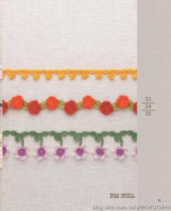 简单又好钩的花边图解 钩 花 边