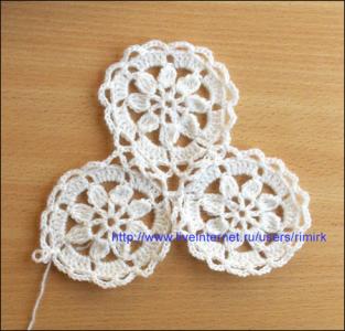 圆形坐垫钩针图案大全 钩针模式----未分离圆形花图案