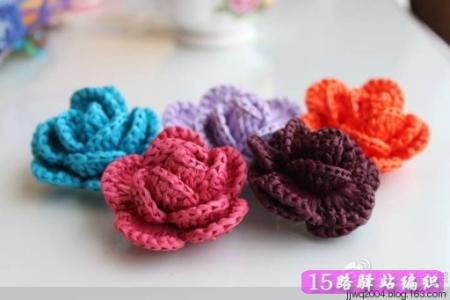 钩针玫瑰花图解 【钩针】玫瑰花戒指~漂亮