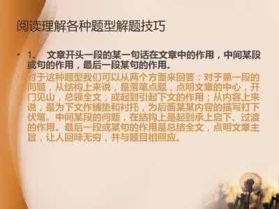 2009年中考语文复习精品资料（五）——阅读理解