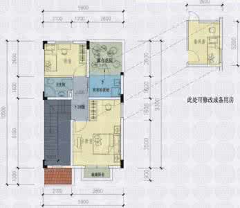 新农村自建房设计图 新农村自建房设计图 新农村自建房 6米面宽好布局 带效果平面图