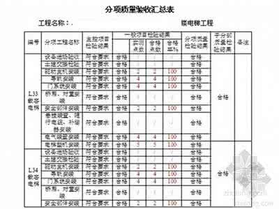 电梯工程质量评估报告 电梯工程监理质量评估报告