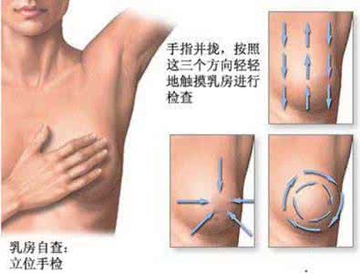 乳房自检步骤 乳房自检方法图片 女性乳房自检的三个小步骤