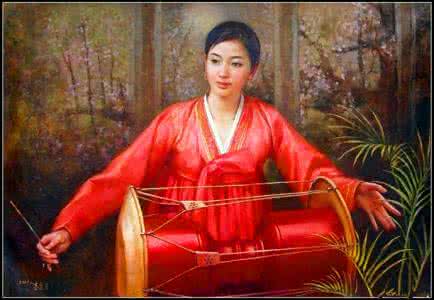 朝鲜油画 细腻而柔和的油画:再现朝鲜女人的靓丽风采!
