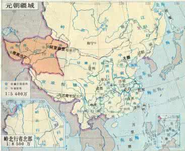 元朝中国地图 元朝地图——中国古代元朝地图