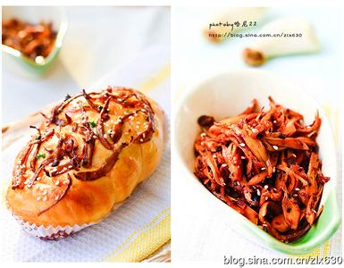 辣味肉松面包 百变面包的新吃法——吃出肉味的杏鲍菇面包（附干煸杏鲍菇的做法）