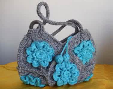 手工毛线编织手提包 精美手工毛线包欣赏