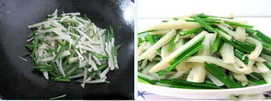韭菜花炒肉丝 脆嫩爽口的藕丝韭菜花