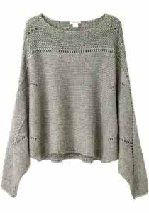 棒针蝙蝠衫编织视频 棒针编织----自由风蝙蝠衫