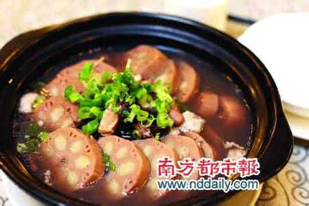 莲藕章鱼煲排骨 滋补大菜 章鱼绿豆煲醸莲藕(图)