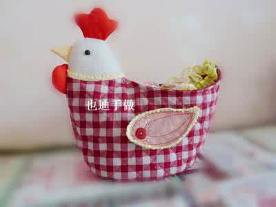 布艺小鸡做法大全 布艺篮子和小鸡