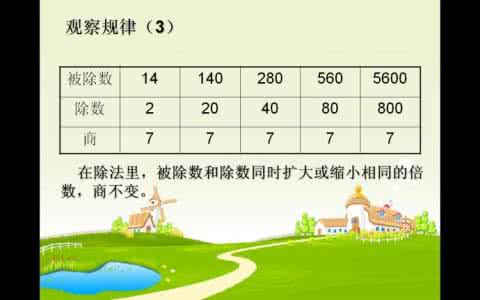 商的变化规律教案 商的变化规律