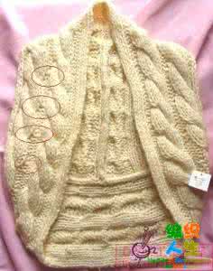 毛衣坎肩织法大全图解 别致韩版小坎肩的织法说明(波雷诺)|棒针编织图解