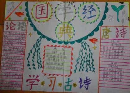 五年级国学经典手抄报 小学生经典国学手抄报 五年级国学手抄报图片