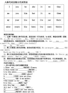 人称代词讲解及练习