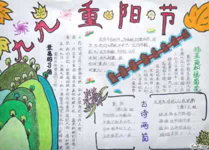 重阳节手抄报简单好看 九月九重阳节手抄报 话重阳