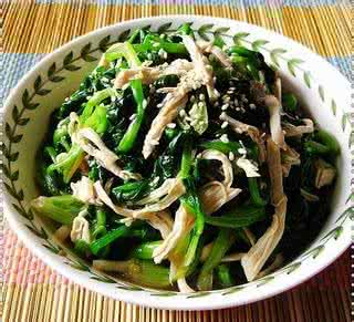 鸡丝菠菜 【详图细解】菠菜拌鸡丝的做法