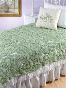 钩针编织床罩图解大全 钩针床罩集锦