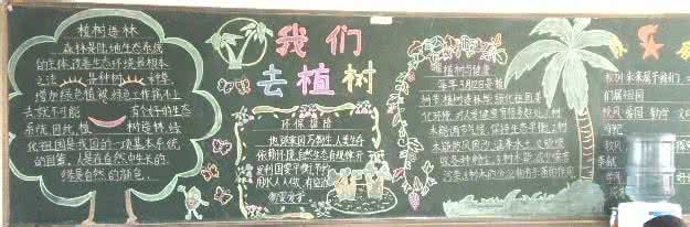 小学一年级环保黑板报 一年级植树节黑板报