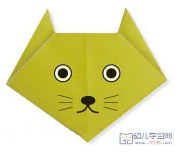 折纸小猫咪 简单可爱的小猫咪手工折纸