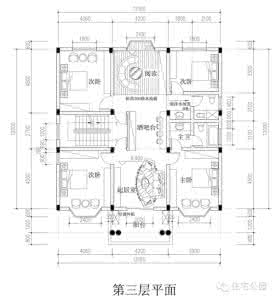 带堂屋自建房设计图 新农村自建房12米X14米 带堂屋有后院 含平面图