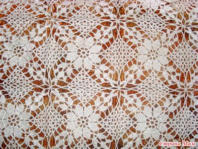 别致钩针中神套衫 钩针基础----别致的格子图案