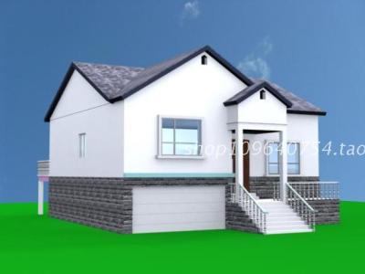 一层平房带车库设计图 一层带车库平房设计图  带地下室住宅