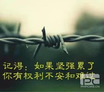 你有权利不安和难过 如果坚强累了，你有权利不安和难过