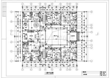 四合院设计施工图纸 独栋私人四合院建筑设计施工图纸