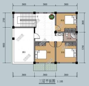 农村自建房设计图 农村自建房13米X8.6米3层280平户型分享 全图+预算