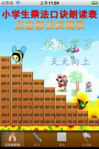 小学生乘法口诀表 小学生如何学好乘法
