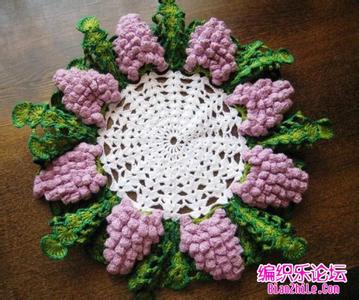 立体葡萄钩法视频 立体“葡萄”餐巾的钩法图解