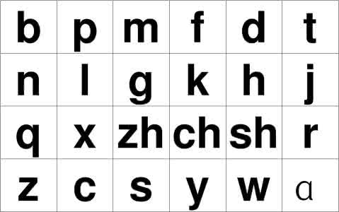 小学汉语拼音字母表 小学汉语拼音字母表卡片-带声调