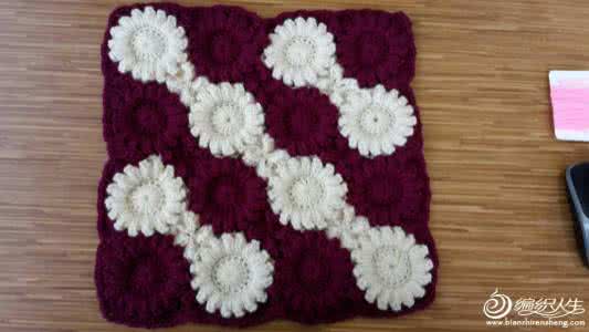 彩虹蒲团坐垫钩针图解 中秋节快乐之团团圆圆-钩针坐垫