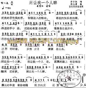别让我一个人醉 别让我一个人醉 别让我一个人醉