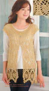菠萝花开衫钩针视频 夏季钩针菠萝开衫背心(图解）