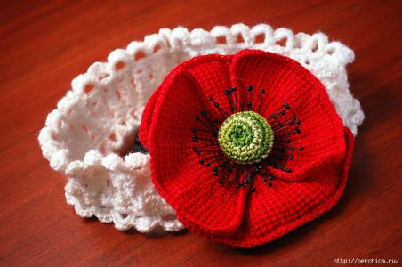 夏天吊带背心钩编教程 钩编教程----“小公主头上的发带”