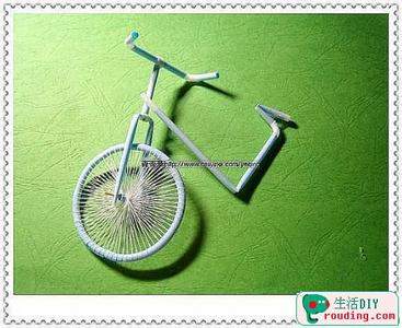 手工制作吸管自行车 精美手工小制作 吸管手工小制作-精美自行车工艺品