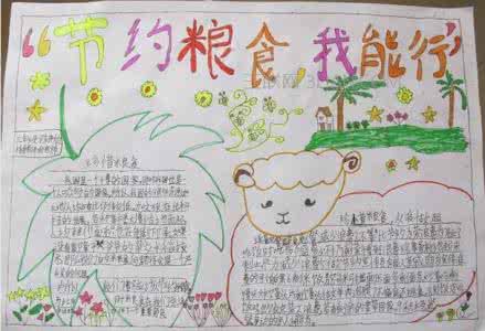 节水节电节粮手抄报 爱粮节粮手抄报版面设计图