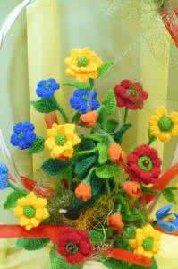 可爱多手工艺术钩编 【花卉盆景】唯美手工钩编花艺术欣赏