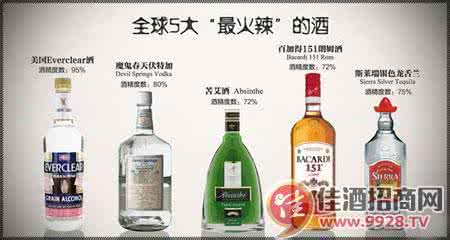 酒精含量和度数区别 【转载】 95度酒与95度酒精的区别(世界上最烈的12种酒)