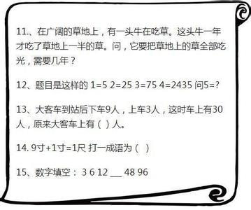 哈佛大学智力测试题 9道哈佛大学智力测试题，答对9题智商150，7题智商120！