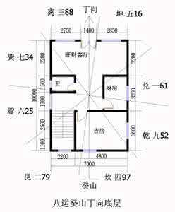 八运住宅平面设计图 八运癸山丁向住宅平面设计图