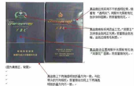芙蓉王细支香烟多少钱 【详图细解】芙蓉王（硬）香烟真假鉴别方法