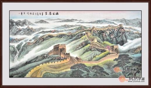 国画万里长城 国画万里长城 万里长城风水画 国画长城图作品欣赏